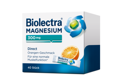 Packshot der Biolectra® Magnesium 300 mg direct Orange 40 Stück