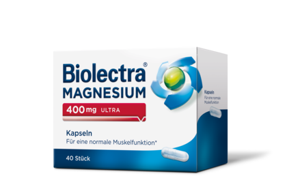 Packshot der Biolectra® Magnesium 400 mg ultra Kapseln 40 Stück