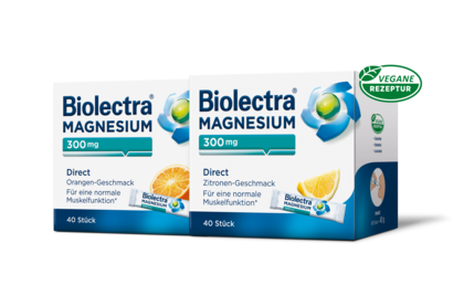 Packshots der Biolectra® Magnesium 300 mg Direct 