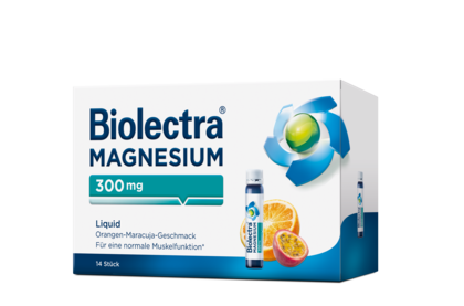 Packshot der Biolectra® Magnesium 300 mg Liquid 14 Fläschchen